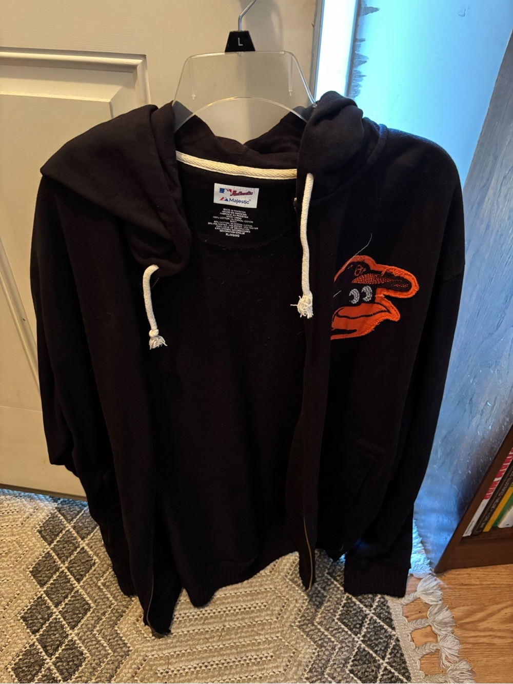 Majestic Black Baltimore Orioles Sweat Jacket- Men's